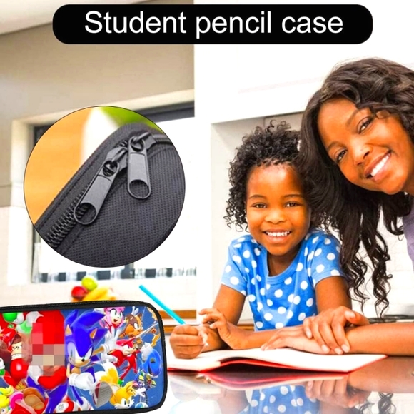 Super Mario / Sonic Portable Carrying Stationery Pen Holder Case Bags Pouch - Picture 4 of 4